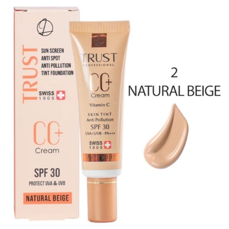تصویر  سی سی کرم پلاس SPF30 ضد آفتاب ضد لک روشن کننده انواع پوست تراست - بژ طبیعی