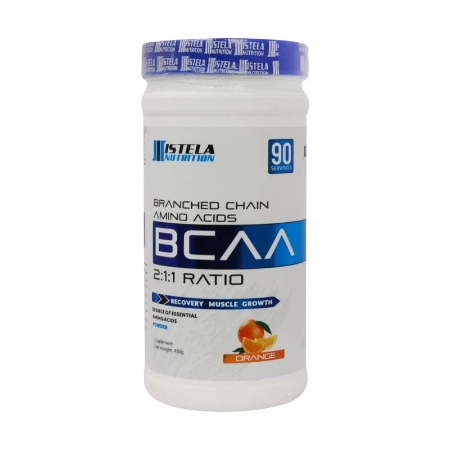 تصویر  پودر بی سی ای ای (BCAA) طعم پرتقال استلا نوتریشن - 450 گرم
