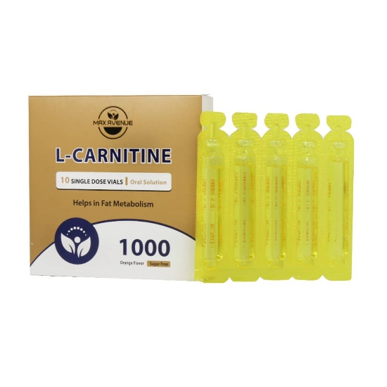 تصویر  محلول خوراکی ال کارنیتین 1000 مکس اونیو - 10 عددی