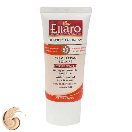 تصویر  کرم ضد آفتاب و ضد چروک SPF 50 الارو انواع پوست - بژ روشن