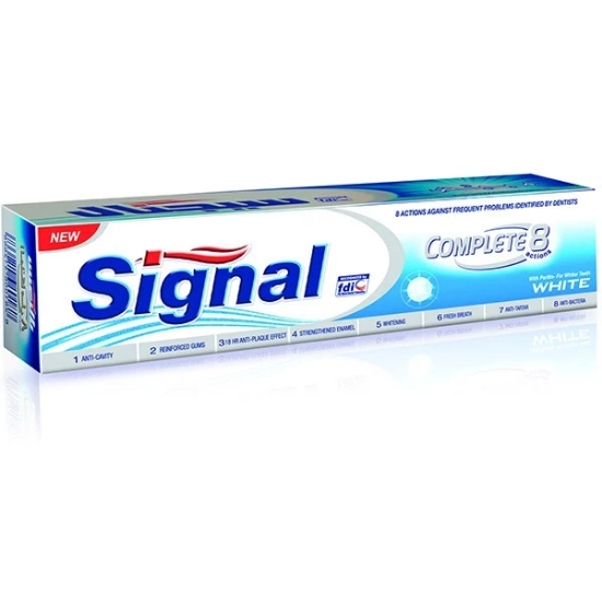 تصویر  خمیر دندان سفیدکننده سیگنال مدل Complete 8 White - حجم 100 میلی لیتر