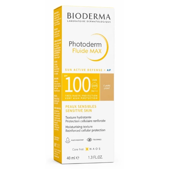 تصویر  لوسیون ضد آفتاب بایودرما SPF 100 مدل Photoderm Max Fluid - بی رنگ