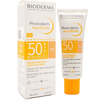 تصویر  کرم ضد آفتاب بایودرما SPF 50 مدل AQUAFLLUIDE - بژ روشن