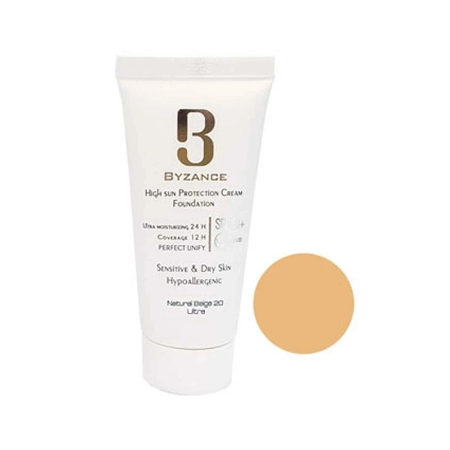 تصویر  کرم ضد آفتاب بیزانس +SPF50 شماره 20-بژ طبیعی