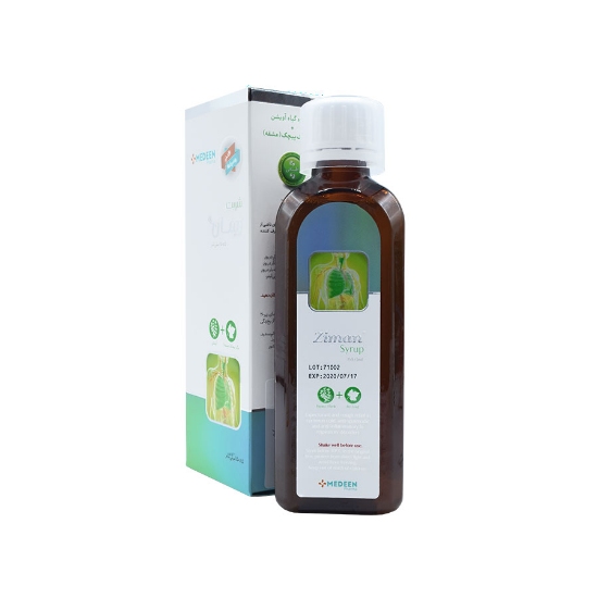 تصویر  شربت ضدسرفه زیمان مدین فارما - 150 میلی لیتر