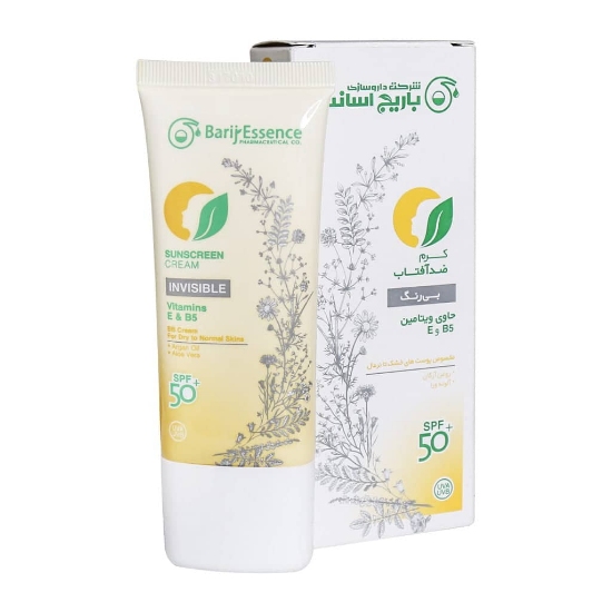 تصویر  کرم ضد آفتاب SPF50 پوست‌ خشک تا نرمال باریج اسانس - بی رنگ