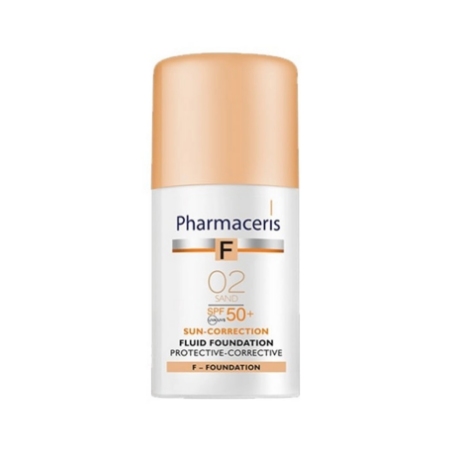 تصویر  کرم پودر مایع شماره 02 همراه با ضد آفتاب SPF50 فارماسریز - بژ تیره