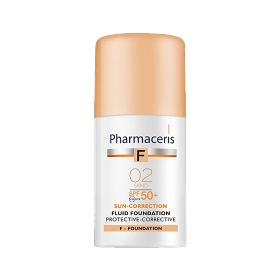 تصویر  کرم پودر مایع شماره 02 همراه با ضد آفتاب SPF50 فارماسریز - بژ تیره