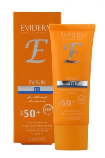 تصویر  کرم ضد آفتاب پوست خشک SPF50 اویدرم - بژ متوسط
