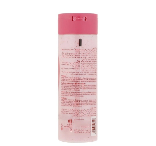 تصویر  شامپو بدن کرمی شیر و توت فرنگی شون - 300 میلی لیتر