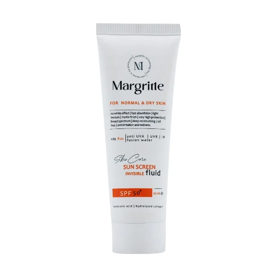 تصویر  فلوئید ضد آفتاب SPF50 پوست نرمال تا خشک مارگریت - بی رنگ