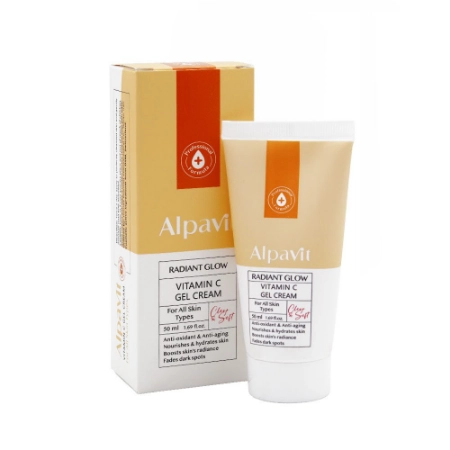 تصویر  ژل کرم تغذیه کننده پوست (Radiant Glow) ویتامین ث و فولیک اسید آلپاویت - 50 میلی لیتر