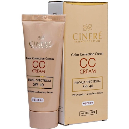 تصویر  سی سی کرم روشن کننده SPF40 انواع پوست مدیوم سینره - رنگی متوسط