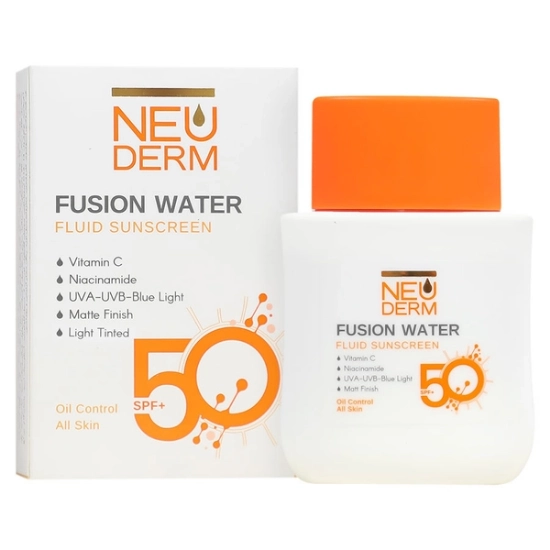 تصویر  فلوئید ضد آفتاب SPF50 فیوژن واتر انواع پوست نئودرم - رنگی روشن