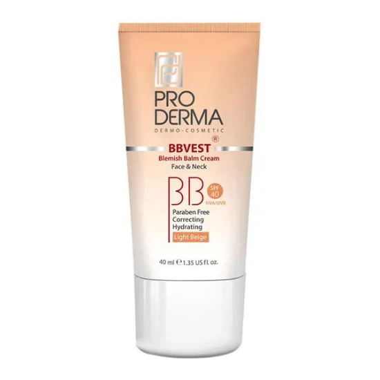 تصویر  بی بی کرم فاقد چربی SPF40 پرودرما - بژ روشن