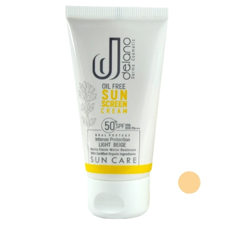 تصویر  کرم ضد آفتاب SPF50 فاقد چربی دلانو - بژ روشن
