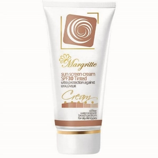 تصویر  کرم ضدآفتاب SPF 30 مارگریت پوست معمولی تا چرب - بژ متوسط