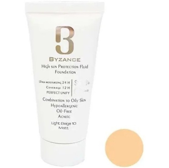 تصویر  کرم ضد آفتاب بیزانس +SPF50 - فاقد چربی شماره 10 - بژ روشن