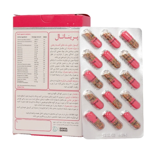 تصویر  کپسول مولتی ویتامین پریناتال وان ا دی دنیا دارو - 30 عددی
