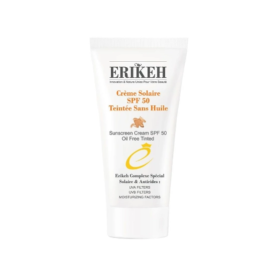 تصویر  فلوئید ضد آفتاب SPF50 فاقد چربی ضد جوش مناسب پوست چرب و آکنه ای اریکه - رنگی