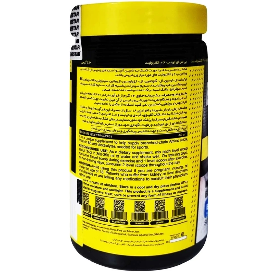تصویر  پودر بی سی ای ای BCAA و ب6 ژن استار - 420 گرم