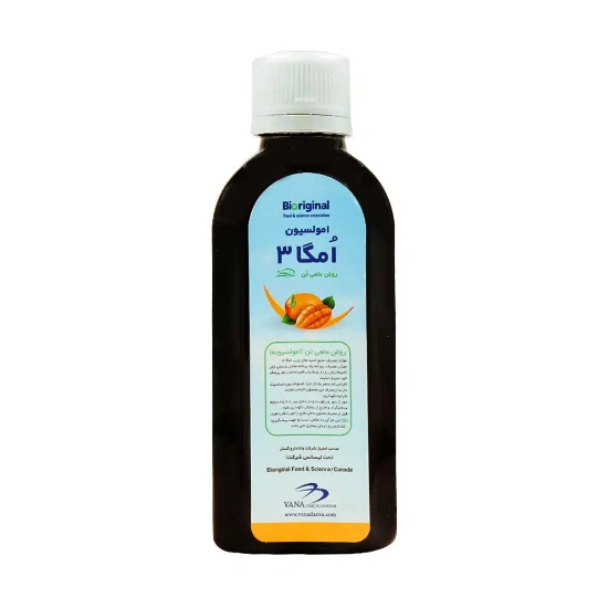 تصویر  شربت روغن ماهی تن امگا3 بایو اورجینال وانا دارو گستر (طعم انبه) - 180 میلی لیتر